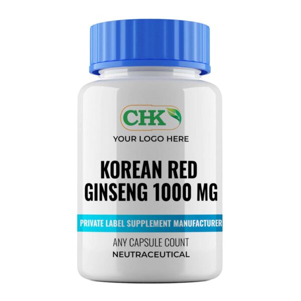 Private Label Korean Red Ginseng 1000 mg Supplement Manufacturing