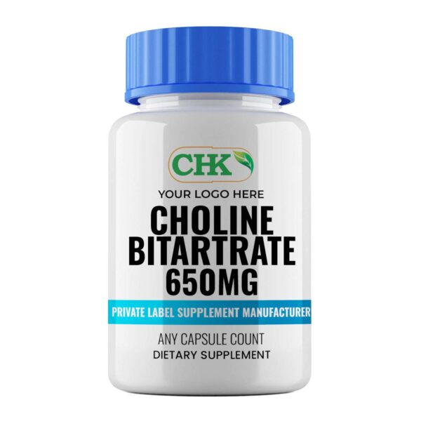 Private Label Choline Bitartrate 650mg Capsules Manufacturer