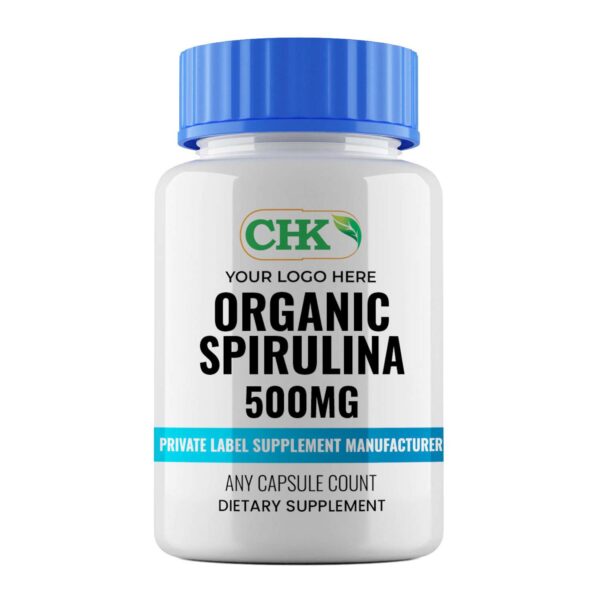 Private Label Organic Spirulina 500mg Capsules Manufacturer