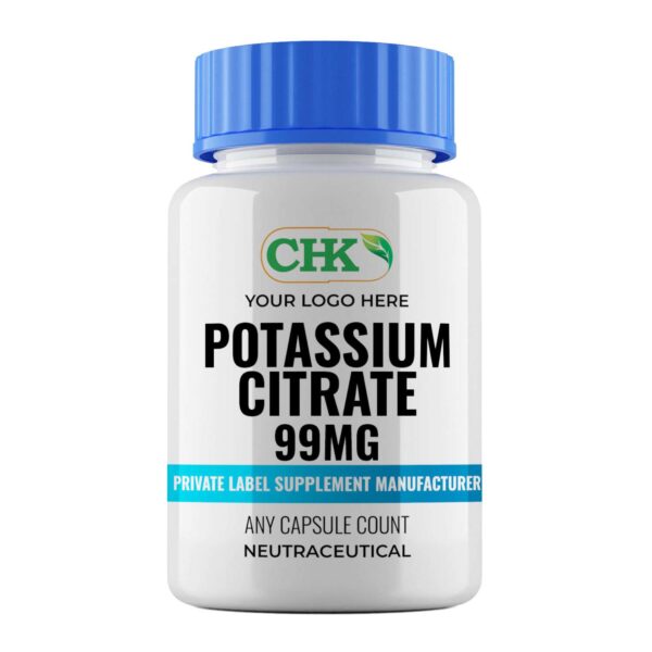 Private Label Potassium Citrate 99mg Capsules Manufacturer