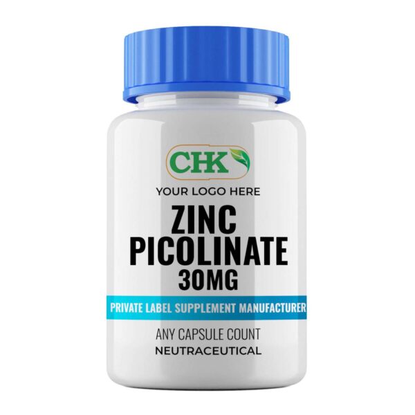 Private Label Zinc Picolinate 30mg Capsules Manufacturer